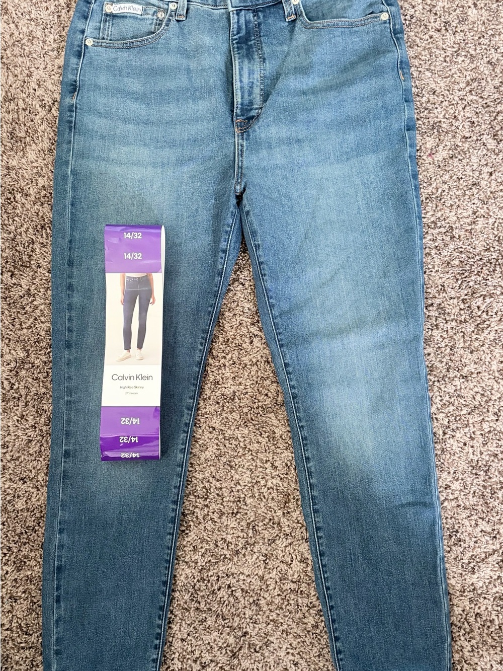 Calvin Klein Light Blue High-Rise Skinny Jeans